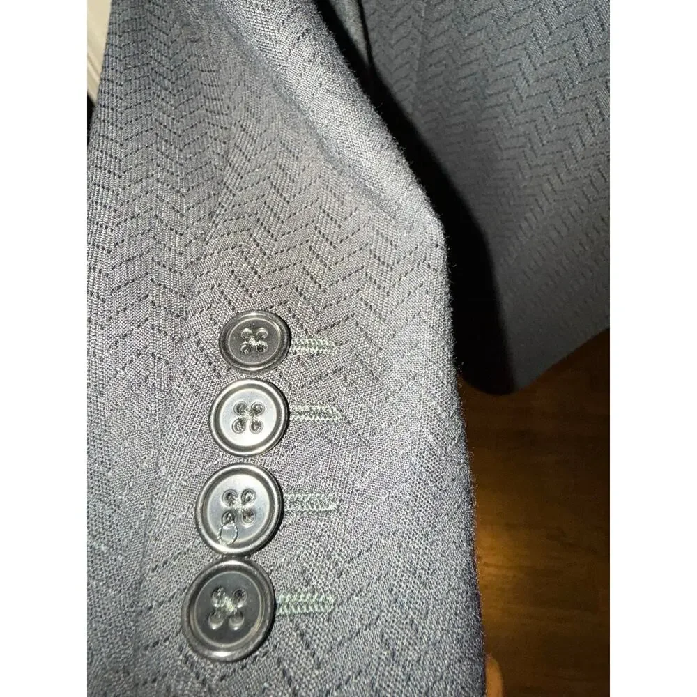ARMANI COLLEZIONI  Black Cheron Patterned G Line Sport Coat Jacket Blazer 48 R